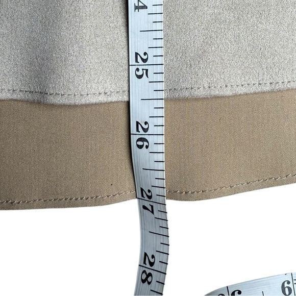ZARA Faux Suede Shirt Jacket XS Beige Overshirt - Picture 9 of 9